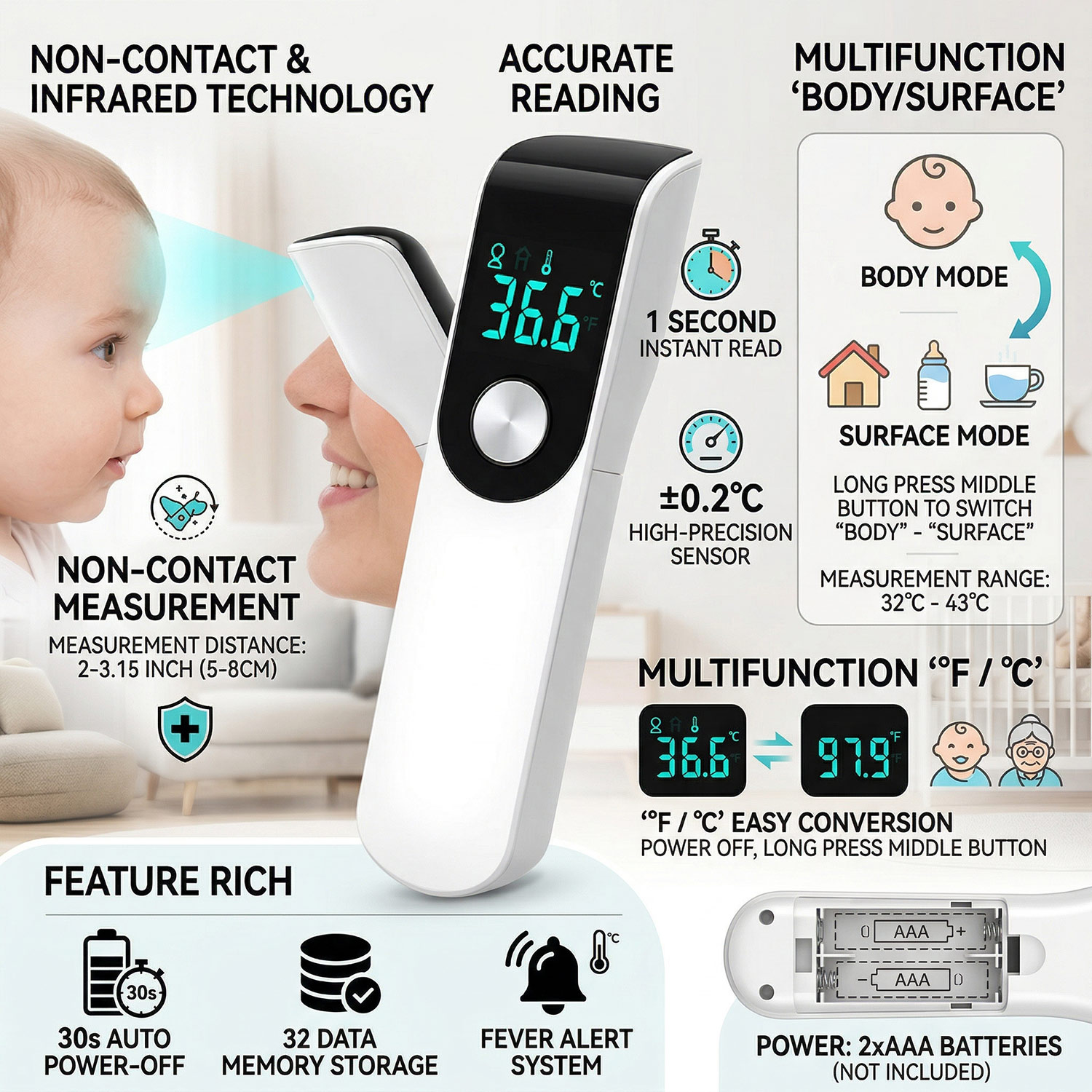 Termômetro de Testa Médico, Ox - Pulse Oximeter avaliação e preço